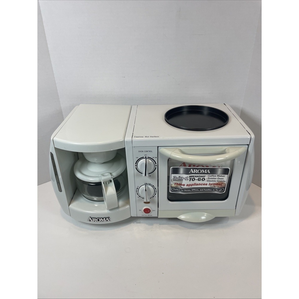 Aroma Breakfast-To-Go  3-in-1 Toaster Oven,Coffee Maker and  Griddle